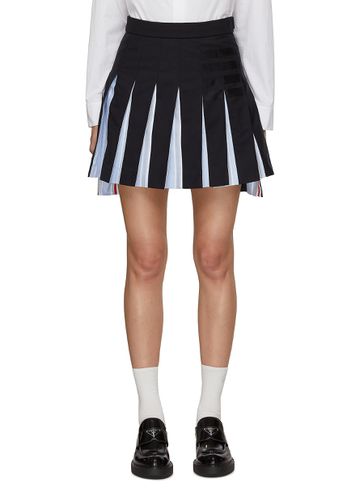 Asymmetric Hem Suiting Pleated Mini Skirt - THOM BROWNE - Modalova