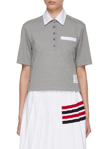 Oxford Trimmed Polo Shirt - THOM BROWNE - Modalova