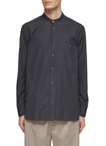 Mandarin Collar Pinstripe Shirt - BARENA - Modalova