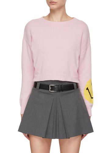 Smiley Face Cropped Sweater - JOSHUA'S - Modalova