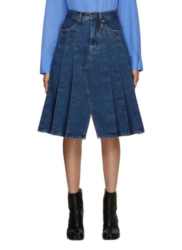 Pleated Denim Skirt - EENK - Modalova