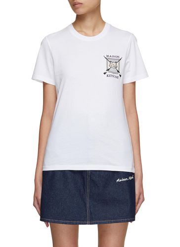 College Fox Embroidered T-Shirt - KITSUNE - Modalova