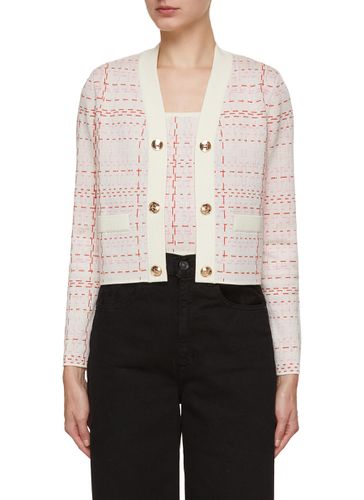 Chequered Motif Knit Jacket - CRUSH COLLECTION - Modalova