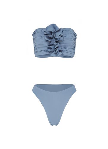 Ruched Rose Bikini Set - MAYGEL CORONEL - Modalova