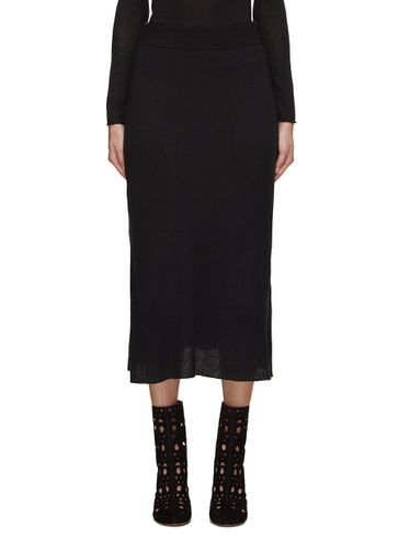 Ribbed Knit Midi Skirt - LE KASHA - Modalova