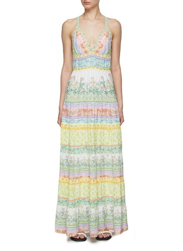 Karolina Panel Tiered Maxi Dress - ALICE & OLIVIA - Modalova