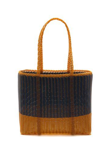 Medium Basket Bicoloured Woven Bag - PALOROSA - Modalova