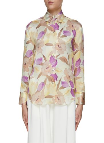 Nouveau Magnolia Print Silk Shirt - VINCE - Modalova