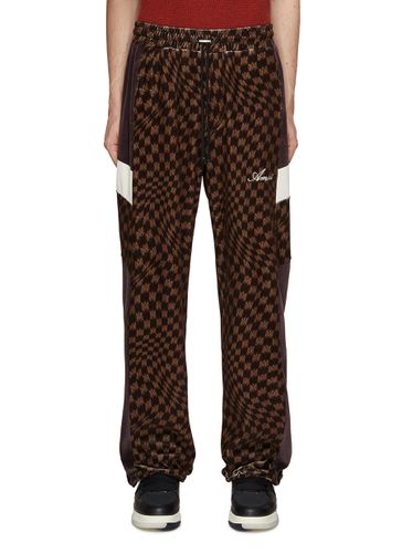 Wavy Logo Velour Drawstring Track Pants - AMIRI - Modalova