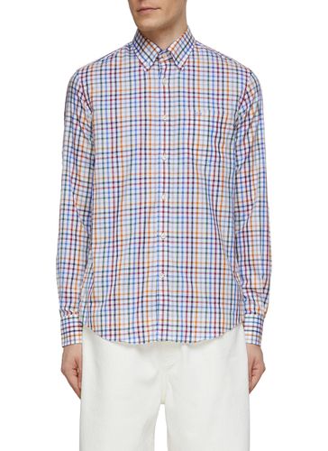 Chequered Cotton Twill Shirt - PAUL & SHARK - Modalova