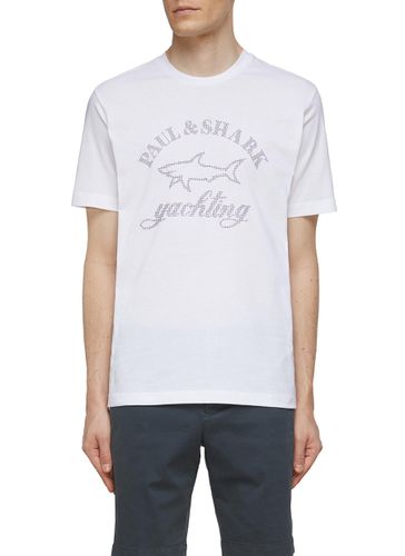 Studded Logo Cotton T-Shirt - PAUL & SHARK - Modalova