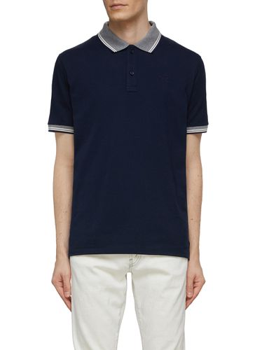 Contrast Collar Cotton Polo Shirt - PAUL & SHARK - Modalova