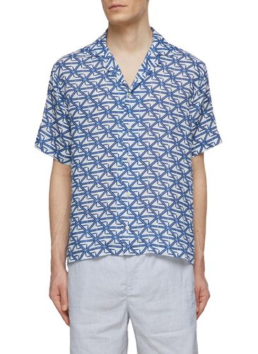 Roberto Monogram Print Linen Shirt - FRESCOBOL CARIOCA - Modalova