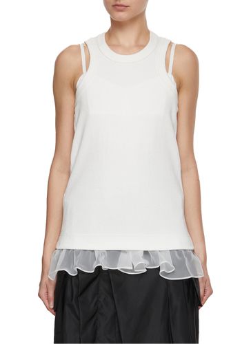 Ruffled Hem Tank Top - SACAI - Modalova