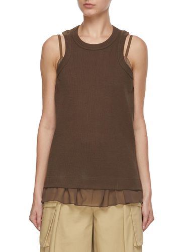 Ruffled Hem Tank Top - SACAI - Modalova