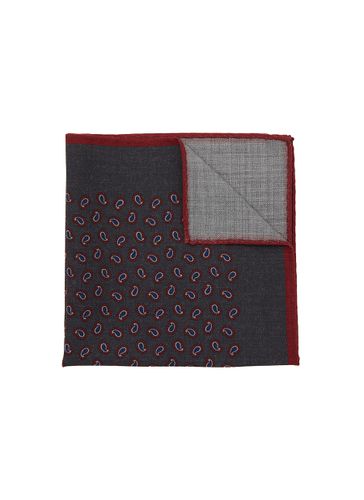 Paisley Print Wool Pocket Square - STEFANOBIGI MILANO - Modalova