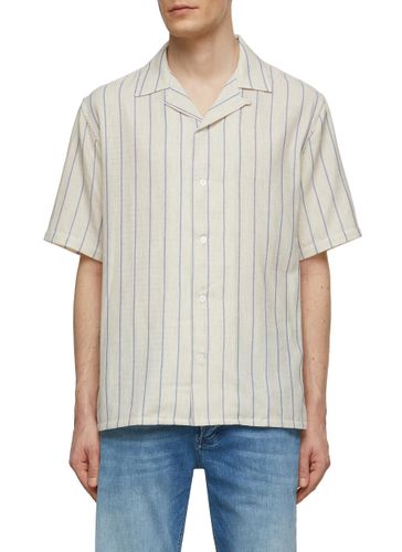 Striped Cotton Bowling Shirt - DENHAM - Modalova