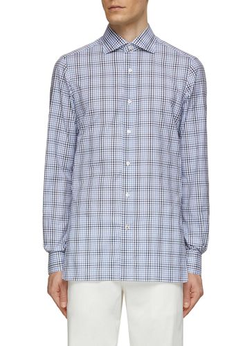 Checked Button Up Shirt - ISAIA - Modalova