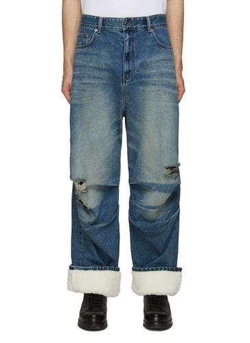 Distressed Scrunched Denim Jeans - WE11DONE - Modalova