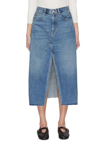 Washed Denim Midi Skirt - SLVRLAKE - Modalova