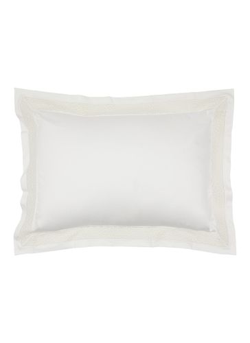 Affinity Jacquard Boarder Pillow Case - Milk - FRETTE - Modalova