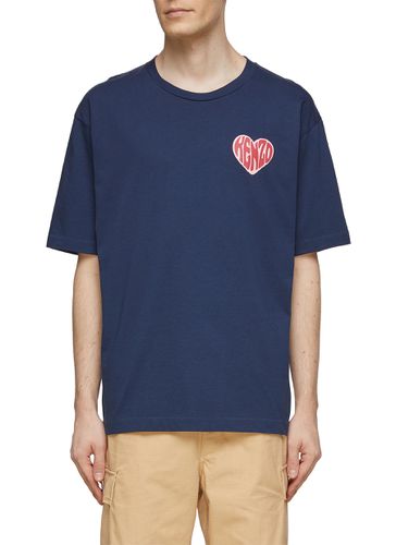 Logo Heart Print Cotton T-Shirt - KENZO - Modalova