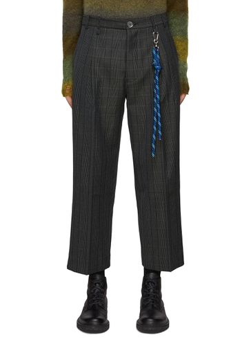 Glen Check Wool Cropped Pants - SONG FOR THE MUTE - Modalova