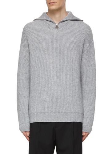 High Neck Half Zip Sweater - SOLID HOMME - Modalova