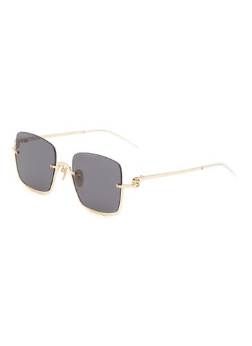 Metal Half Frame Sunglasses - GUCCI - Modalova