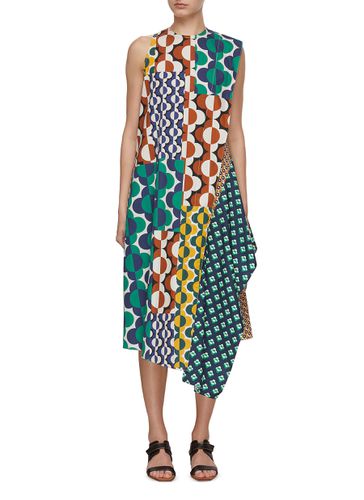 Printed Assymetric Cotton Midi Dress - STUDIO 133 BIYAN - Modalova