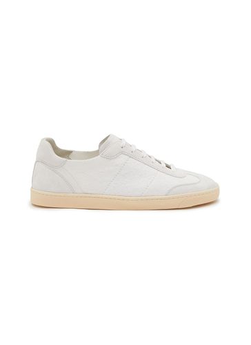 Lace Up Washed Suede Sneakers - BRUNELLO CUCINELLI - Modalova