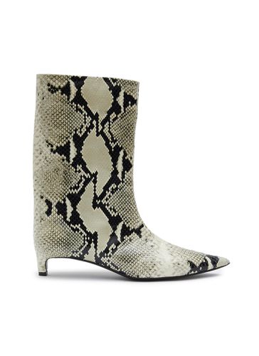 Snake Print Leather Boots - JIL SANDER - Modalova