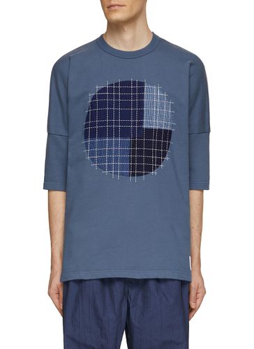 Sashiko Patchwork Half Sleeve Crewneck T-Shirt - FDMTL - Modalova