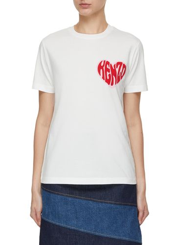 Logo hearts Graphic T-Shirt - KENZO - Modalova