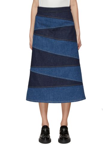 Patchwork Denim Midi Skirt - KENZO - Modalova