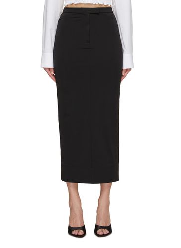 Logo Puff Print Waistband Midi Skirt - ALEXANDER WANG - Modalova