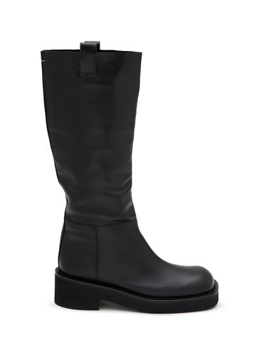 Flat Tall Leather Riding Boots - MM6 MAISON MARGIELA - Modalova