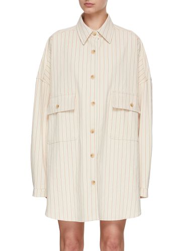 Dallas Striped Denim Overshirt - THE FRANKIE SHOP - Modalova