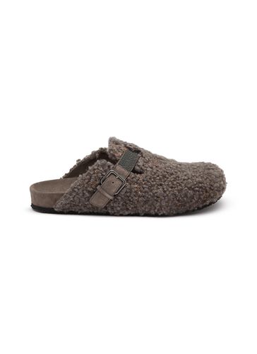 Monili Shearling Closed Toe Sandals - BRUNELLO CUCINELLI - Modalova