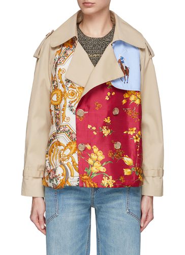 Scarf Print Trench Jacket - DRY CLEAN ONLY - Modalova