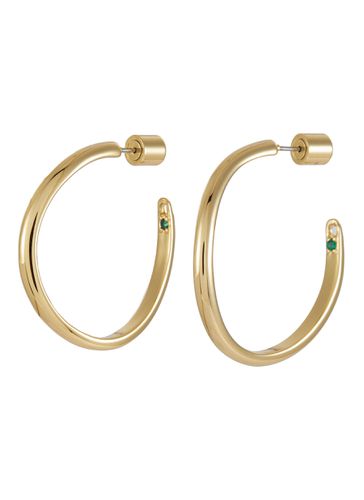 Mini Calypso 12k Gold Plated Half Hoop Earrings - DEMARSON - Modalova