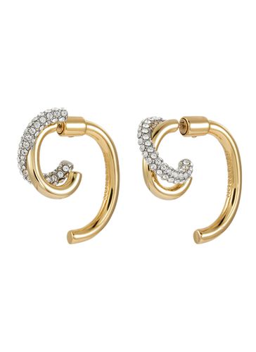 Axis Luna 12K Gold Crystal Hoop Earrings - DEMARSON - Modalova