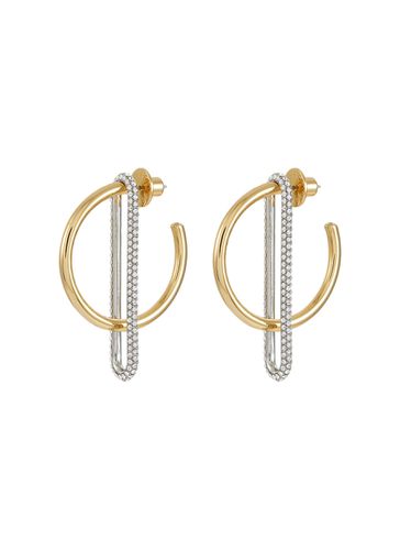 Astra 12K Gold Crystal Hoop Earrings - DEMARSON - Modalova