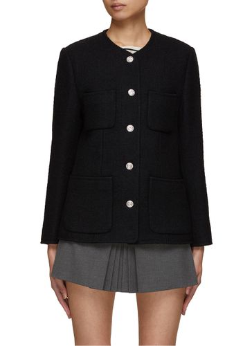 Collarless Tweed Jacket - DUNST - Modalova