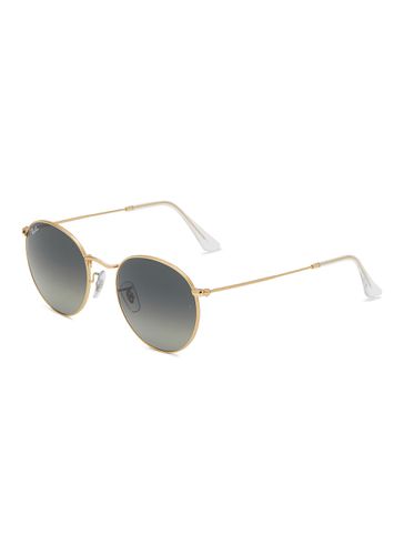 Blue Lens Metal Round Sunglasses - RAY BAN - Modalova