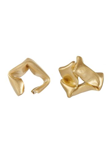 Asymmetric 14K Gold Plated Stud Earrings - COMPLETEDWORKS - Modalova