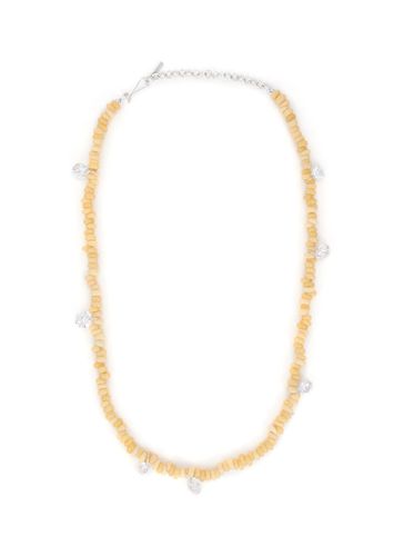 Zirconia Rhodium Plated Glass Bead Necklace - COMPLETEDWORKS - Modalova