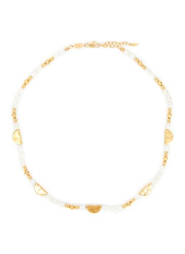 Zenyu 18K Gold Plated Freshwater Pearl Half Moon Charm Necklace - MISSOMA - Modalova