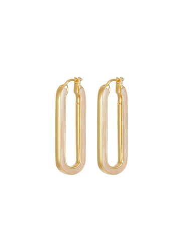 K Gold Plated Enamelled Large Oblong Hoop Earrings - MISSOMA - Modalova
