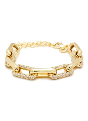 Cubic Zirconia 18k Gold Plated Brass Chain Bracelet - CZ BY KENNETH JAY LANE - Modalova